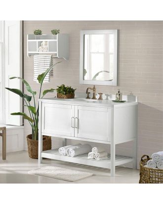 Alaterre Furniture Bennet 2Pc Wooden Bathroom Vanity Set