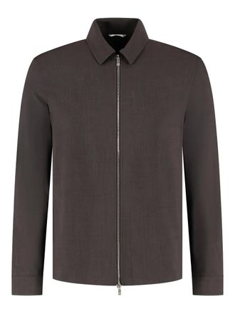 Marco Pescarolo zip-up overshirt - Brown