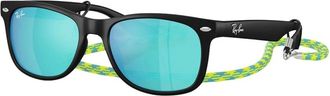 Ray-Ban Wayfarer Junior Edition - unisex - Zonnebrillen - Zwart - 47 MM - Nylon - Accessoires