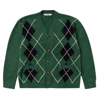 Kestin Muirfield Cardigan - Heren - Vesten - Groen - M/L - Katoen - Truien & Vesten