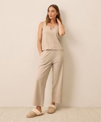 Pact Organic Staycation Sleep Tank in Flax Heather at Nordstrom, Size Xx-Large