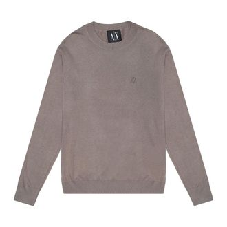 A|X Armani Exchange Round-neck Knitwear, male, Gray, Size: 2XL Pullover