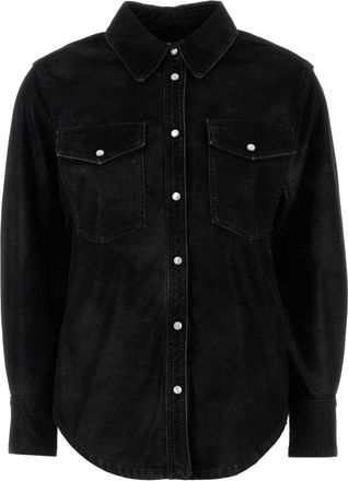 Isabel Marant Black Synthetic Leather Karima Shirt