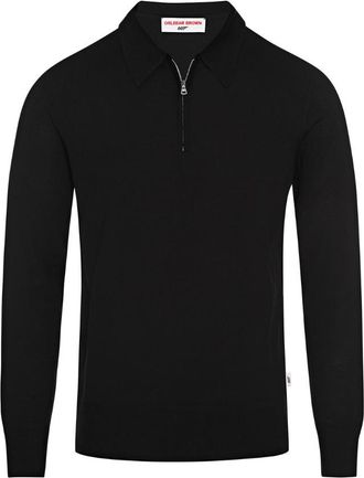Orlebar Brown Moonraker Knitted Half Zip-272085-Black