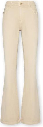 Elena Miro Flare Pants - Dames - Bootcut Jeans - Beige - L - Katoen - Jeans