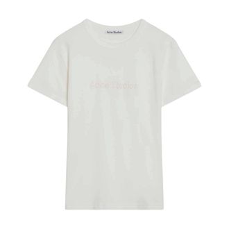 Acne Studios T-Shirts, female, White, Size: XS T-Shirt Girocollo Manica Corta