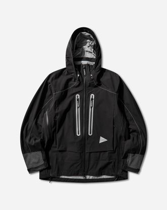 And Wander Men s PERTEX SHIELD Rain Jacket Black