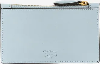 Pinko Womens Card Holder Leather Light Blue Wallets & Purses