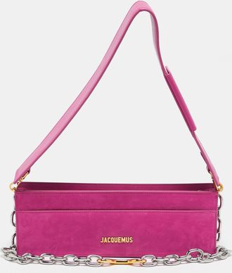 Jacquemus Le Ciuciu Pink Nubuck Leather Shoulder Bags