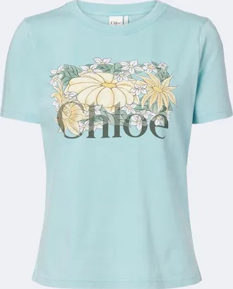 Chlo&eacute; Chlo&eacute; Logo printed cotton jersey T-shirt