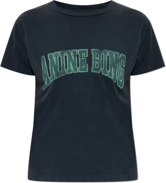 Anine Bing Shelley T-shirt - Dames - T-shirts - Zwart - M - Katoen - Tops