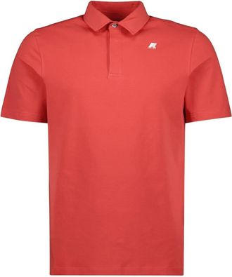 K-Way Rode Vincelle Polo Shirt - Heren - Polos - Rood - S - Katoen - Tops