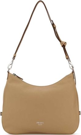 Prada Beige Leather Large Prada Fold Shopping Bag
