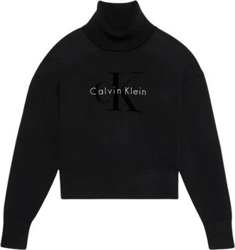 Calvin Klein Jeans Jersey de cuello alto - Knitwear - Mujer - Negro - XS