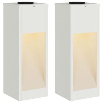 vidaXL Luz De Sendero Led Solar 2 Pcs Acero Laminado En Fr&iacute;o Vidaxl