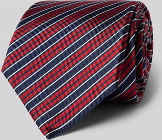 Blick. Krawatte aus Seide mit Allover-Muster in Marine, Gr&ouml;&szlig;e 1