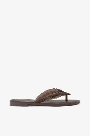 Ganni Melissa Flip Flop in Brown - Size 11/12
