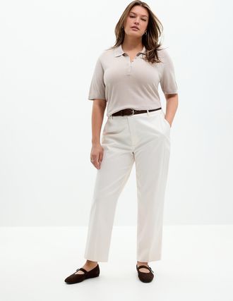 Contemporaine Womens Stretch satiny Universal pant Fit: Semi-slim leg, mid rise