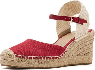 Lauren Ralph Lauren Robby Canvas Jute Espadrille Womens Sandals Festive Red/Festive Red/Natural : 6.5 B - Medium