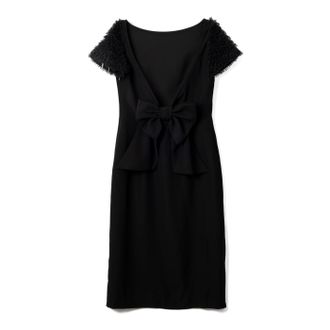 Viktor & Rolf Faux Fur Sleeve Dress - Black