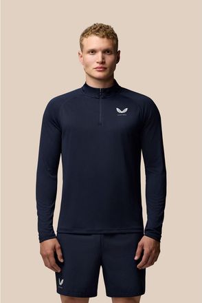 Castore Adapt Training 1/4 Zip Top Polyester Heren Blauw Actieve Kleding T-Shirts