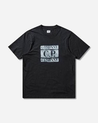 C.P. Company Men s 30/1 Jersey Logo T-Shirt Total Eclipse