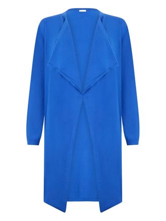 Malo shawl-collar cardi-coat - Blue