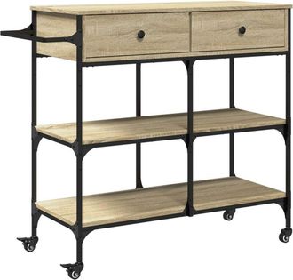 vidaXL Vidaxl - Carrito de cocina madera ingeniería roble Sonoma 105x42x95 cm