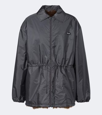 Miu Miu Shearling-lined blouson jacket