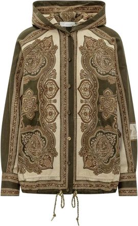Zimmermann Mahon Hooded Shirt - female - Zimmermann - Light Jackets - Multicolor - XS - Jackets