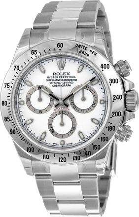 Rolex Pre-owned Rolex Cosmograph Daytona Chronograph White Dial Mens Watch 116520-WSO