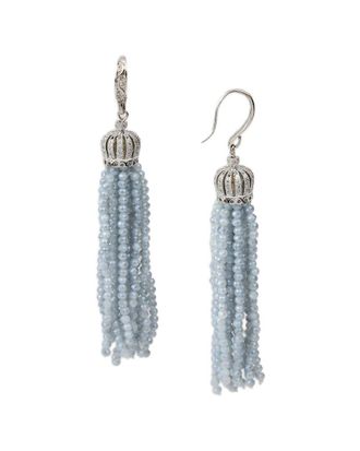 Saachi Saachi Crown Tassel Drop Earrings