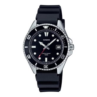 Casio Mens Watch with Black Dial Resin Band - MDV-10-1A1VDF