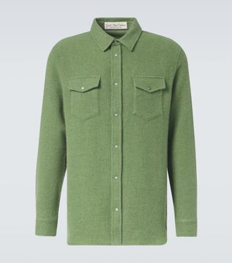 God's True Cashmere Cashmere shirt with emerald