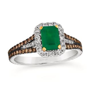 Le Vian Ladies New Emerald Cocktail Rings set in 14K Two Tone Gold FRBU 1