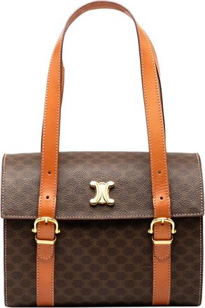 Celine 1997 Macadam Coated Canvas Triomphe Blason handbag - Brown