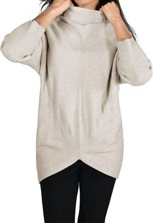 Frank Lyman Design Sweater Tunic In Oatmeal