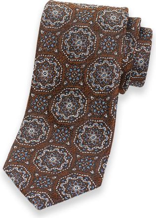 Paul Fredrick Medallion Woven Silk Tie