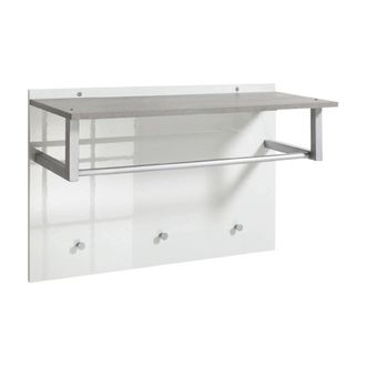 Composad Pensile Ingresso Appendiabiti Linea galaverna Cm. 36 X 90 X H.60 - Cemento/bianco