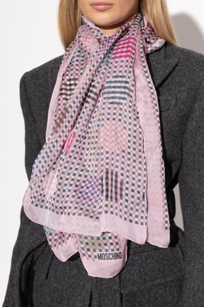Moschino Silk Scarf, Unisex, Pink
