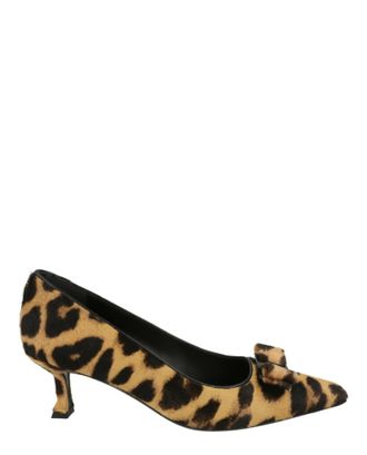 Ferragamo Siwar Leopard Print Kitten Heels