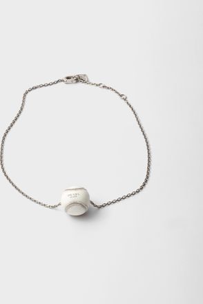 Prada Metal baseball necklace
