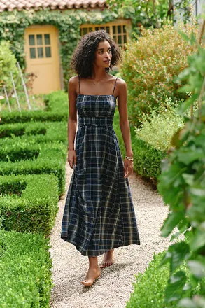 Z Supply Evermore Plaid Midi Dress