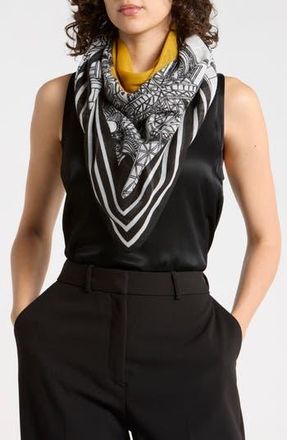Karl Lagerfeld Arc de Triomphe Square Scarf in Black at Nordstrom Rack