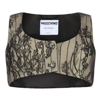 Moschino Compact Fabric Top - female - Moschino - Sleeveless Tops - Multicolor - S - Tops
