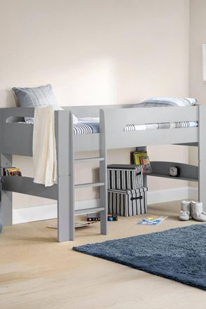 Julian Bowen Pluto Convertible Midsleeper Bed in Grey | Size: Single