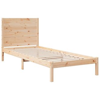 Berkfield Home Decorative Extra Long Bed Frame without Mattress 90x220 cm Solid Wood in Light Brown