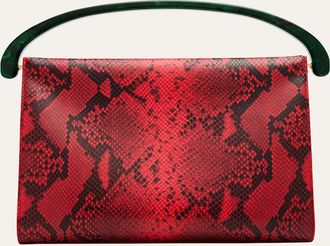 Dries Van Noten Crisp Python Top-Handle Bag