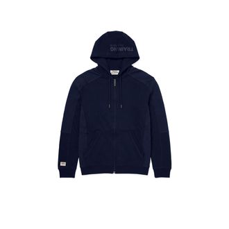 Freddy Felpa Uomo con Zip e Cappuccio, Inserti Texture a Quadri