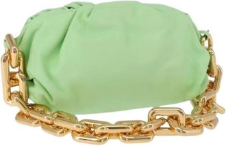 Bottega Veneta Pre-owned Vintage Schoudertas - Dames - Vintage Schoudertas - Groen - ONE Size - Leer - Vintage